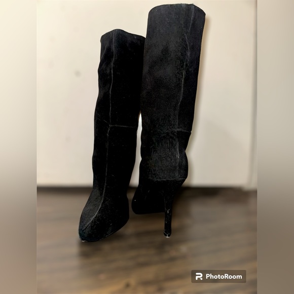 ZARA • COWBOY SPLIT LEATHER HEELED ANKLE BOOTS • SIZE 11 - Picture 3 of 7